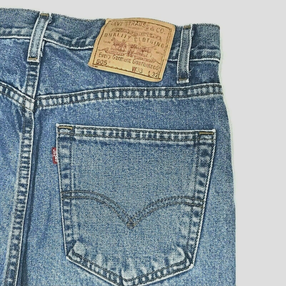 SOLD Levi's 33x32 505 Regular Fit Blue Jean GUC - Picture 4 of 8